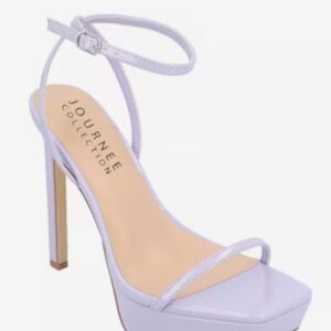 Journee Collection Light Purple Strappy Heels